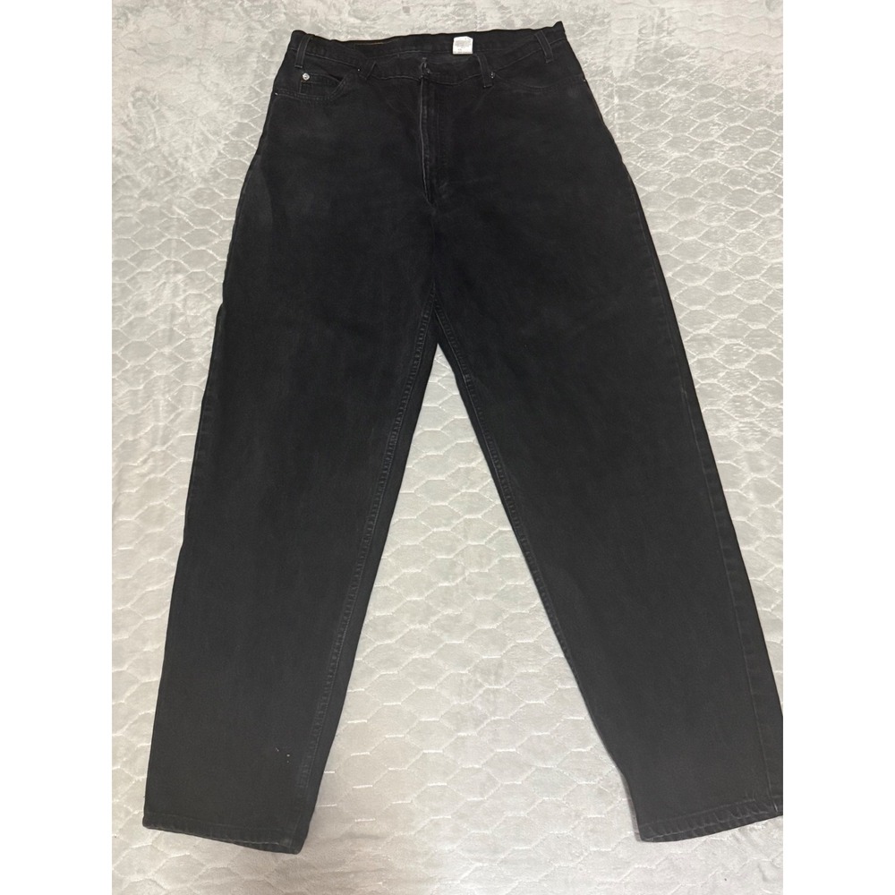Vintage Levis 560 Jeans Mens 36x34 Black Orange Tab Loose Fit Tapered Leg 90s